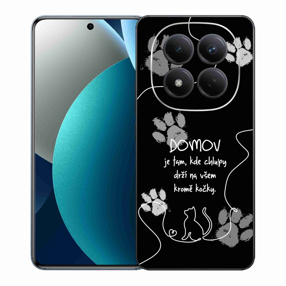 Gelový kryt mmCase na Xiaomi Redmi Note 15 Pro - kočičí motiv černé pozadí