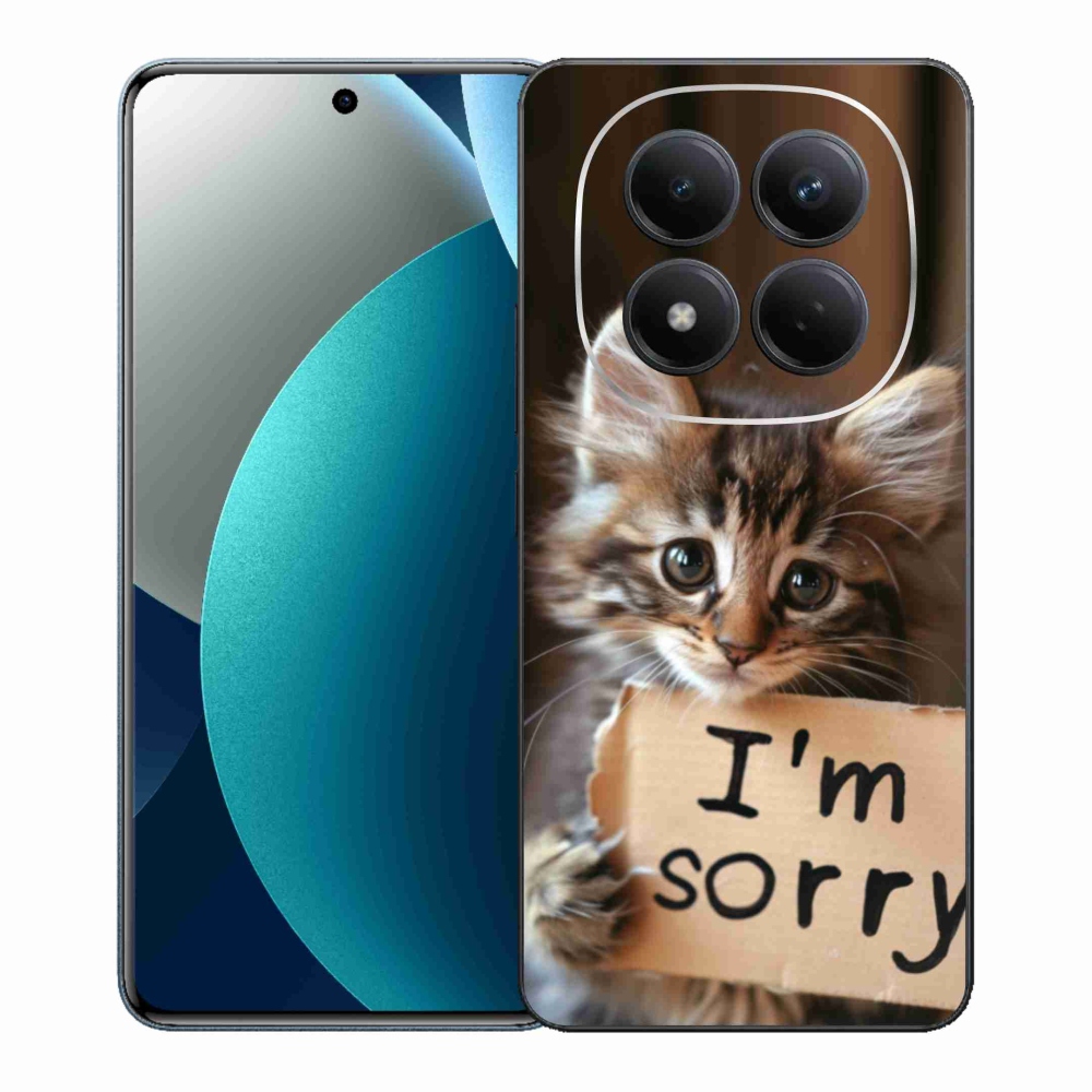 Gelový kryt mmCase na Xiaomi Redmi Note 15 Pro - kočíčí omluva