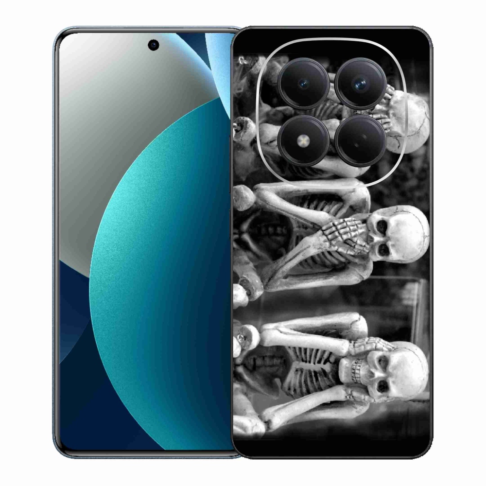 Gelový kryt mmCase na Xiaomi Redmi Note 15 Pro - kostlivci