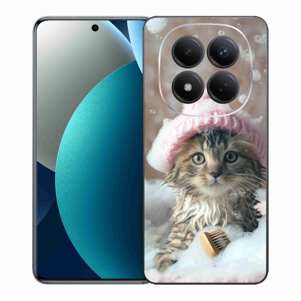 Gelový kryt mmCase na Xiaomi Redmi Note 15 Pro - kotě a koupel