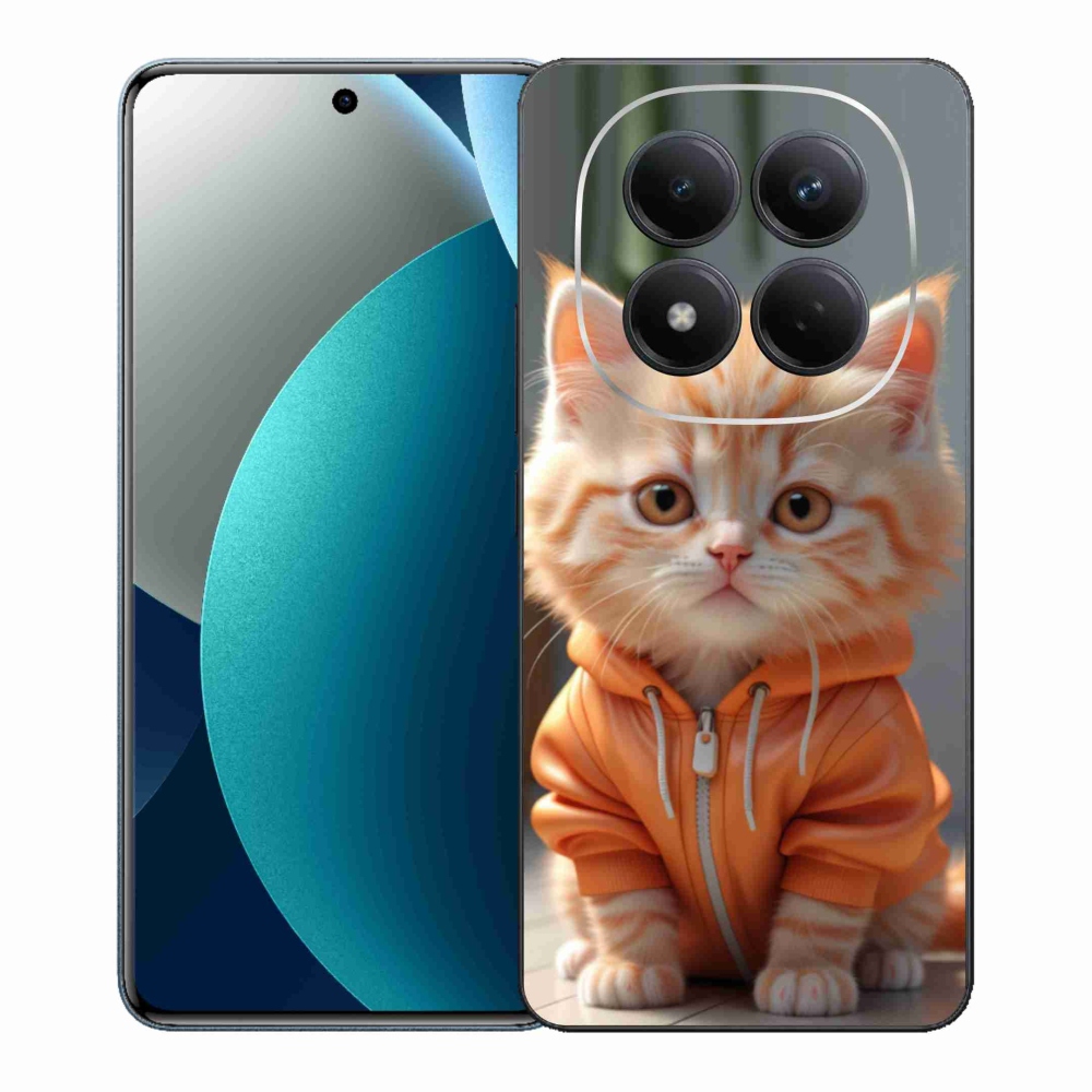 Gelový kryt mmCase na Xiaomi Redmi Note 15 Pro - kotě v mikině