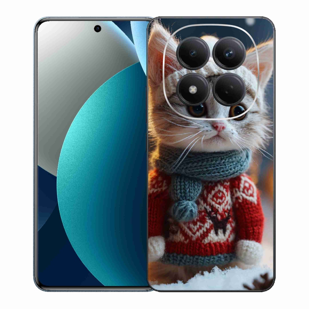 Gelový kryt mmCase na Xiaomi Redmi Note 15 Pro - kotě ve svetru