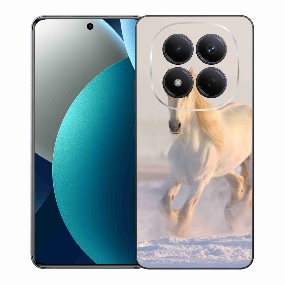 Gelový kryt mmCase na Xiaomi Redmi Note 15 Pro - kůň ve sněhu