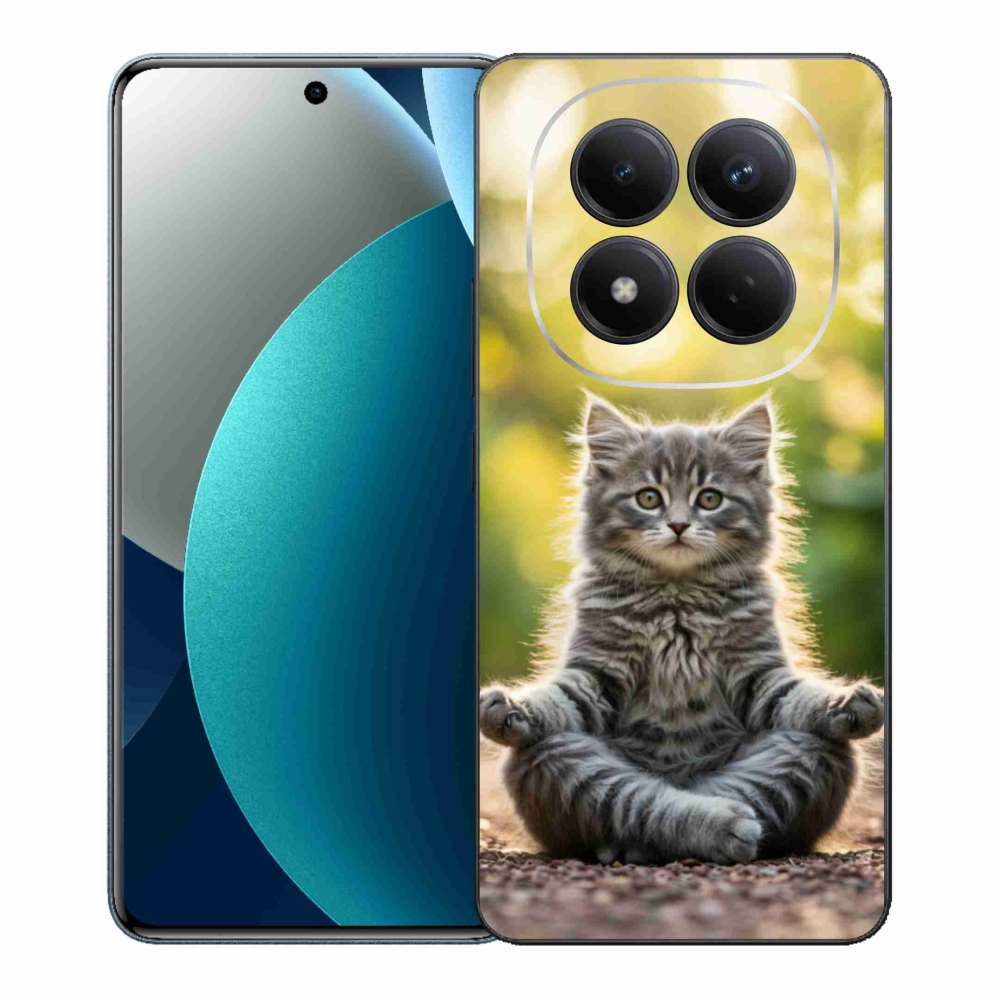 Gelový kryt mmCase na Xiaomi Redmi Note 15 Pro - meditující kotě