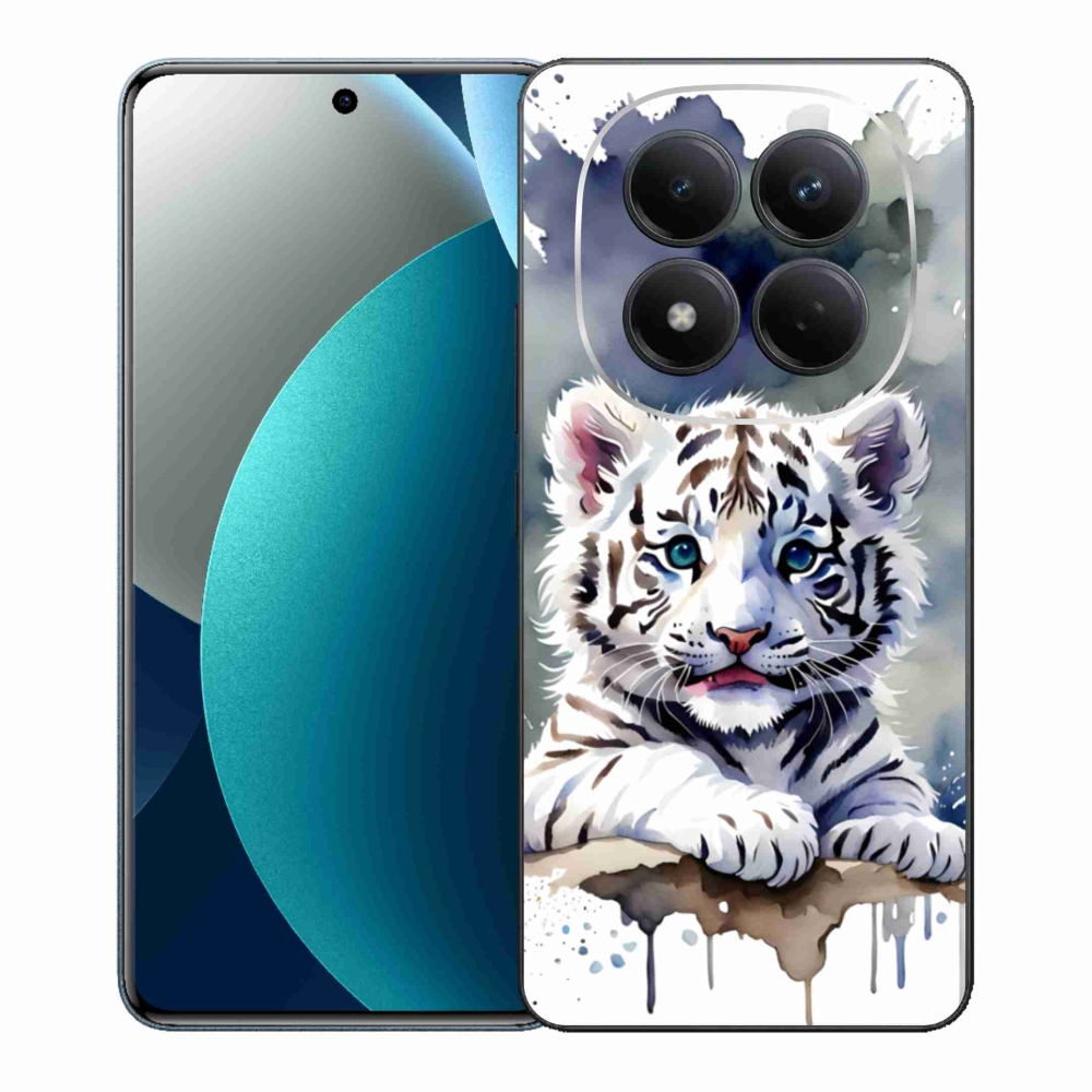 Gelový kryt mmCase na Xiaomi Redmi Note 15 Pro - mládě bílého tygra