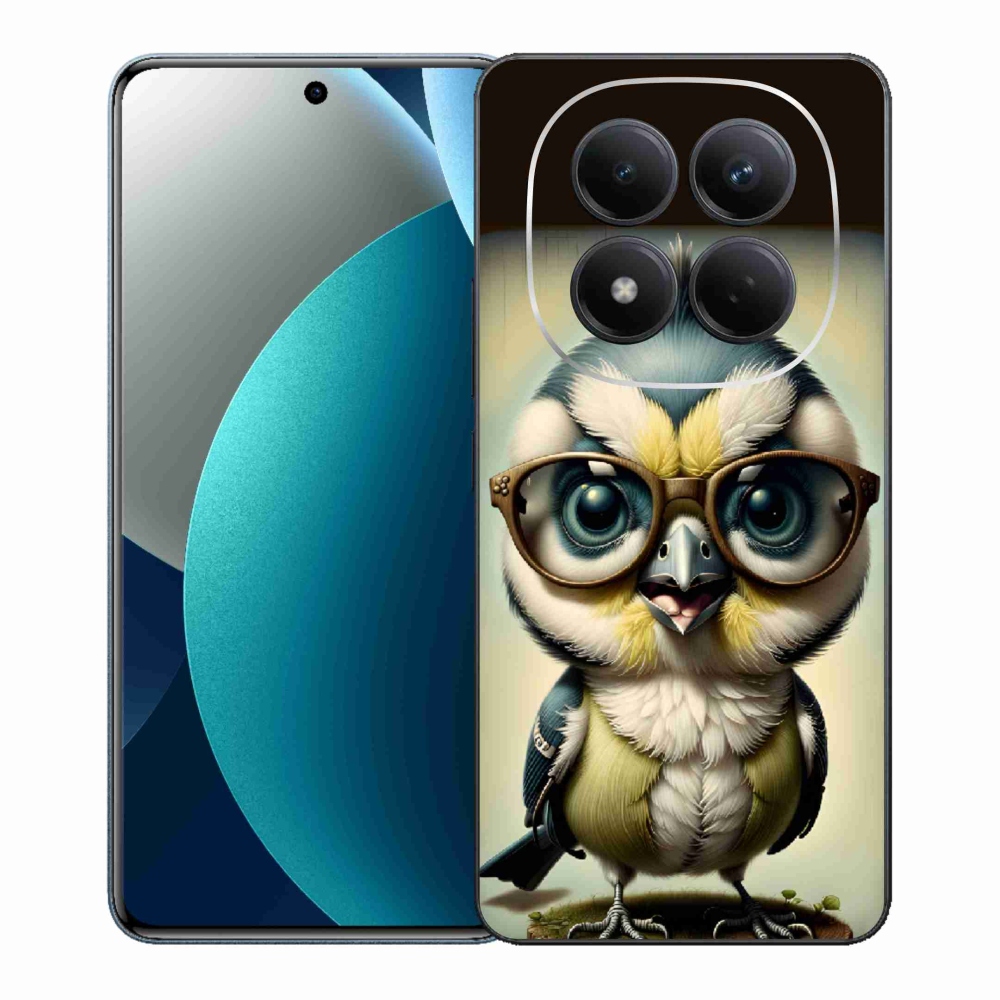 Gelový kryt mmCase na Xiaomi Redmi Note 15 Pro - mládě s brýlemi