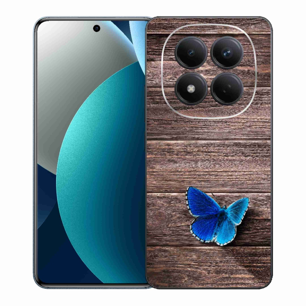 Gelový kryt mmCase na Xiaomi Redmi Note 15 Pro - modrý motýl 1