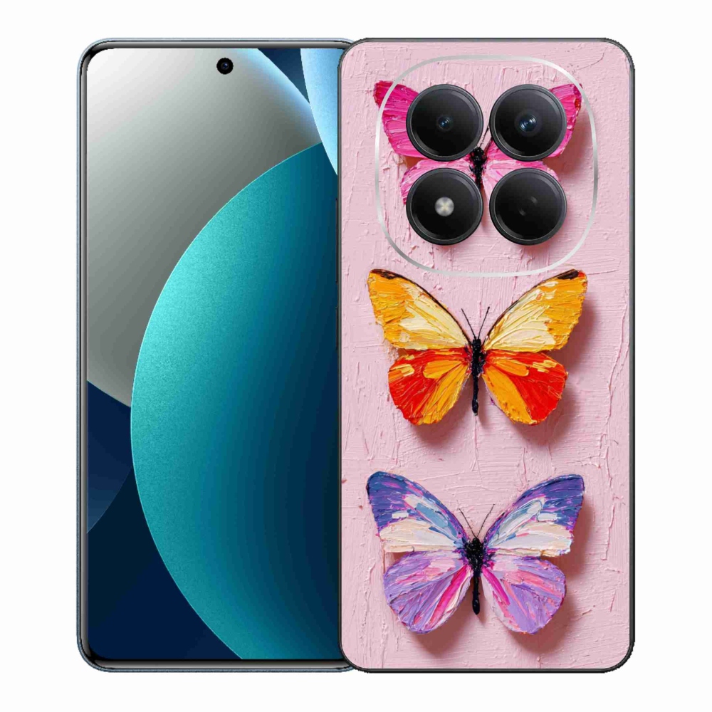 Gelový kryt mmCase na Xiaomi Redmi Note 15 Pro - motýlí trojice