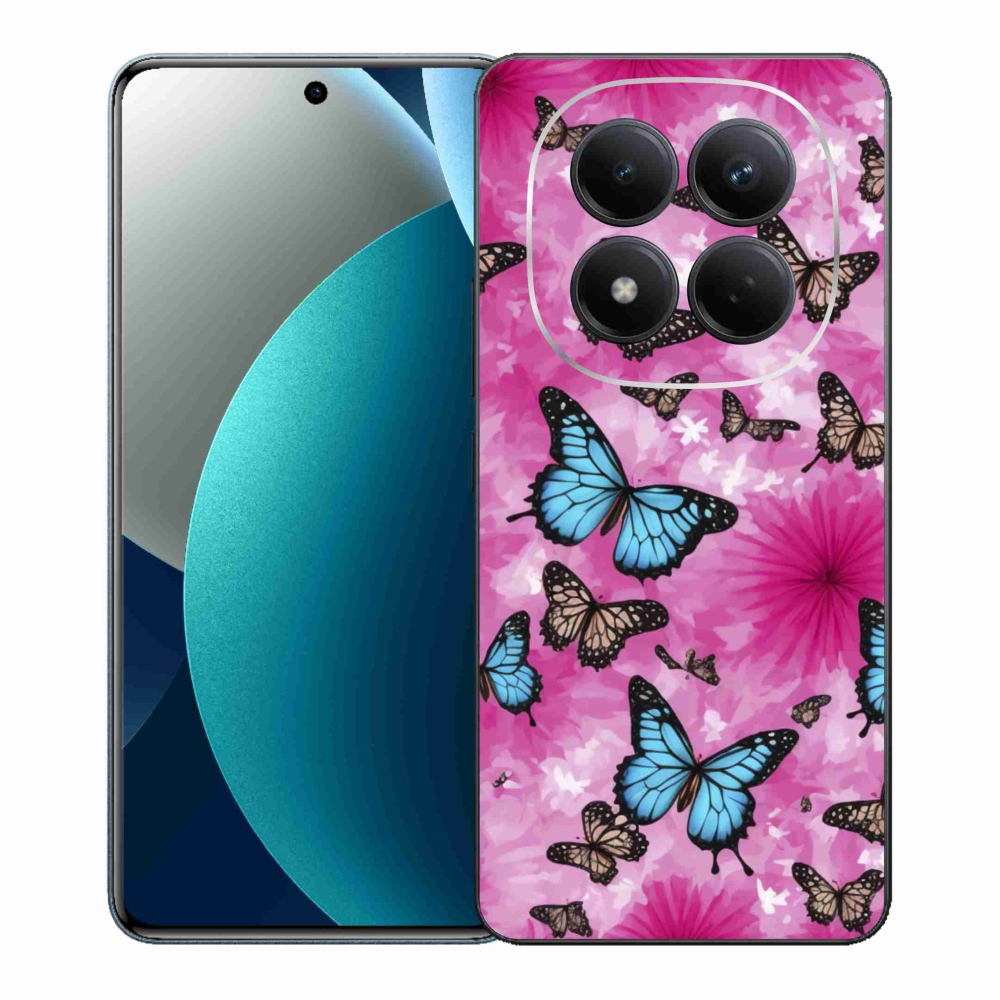 Gelový kryt mmCase na Xiaomi Redmi Note 15 Pro - motýlí zahrada