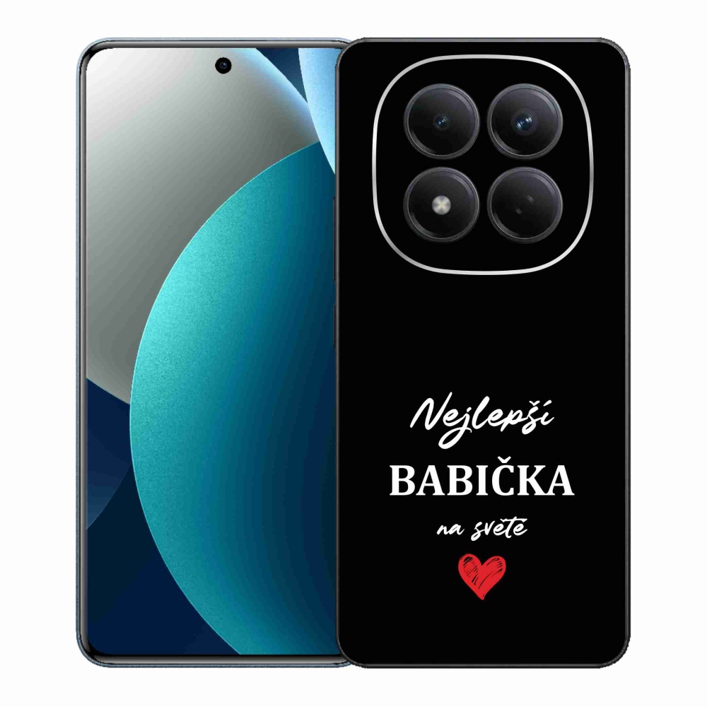 Gelový kryt mmCase na Xiaomi Redmi Note 15 Pro - nejlepší babička 1 černé pozadí
