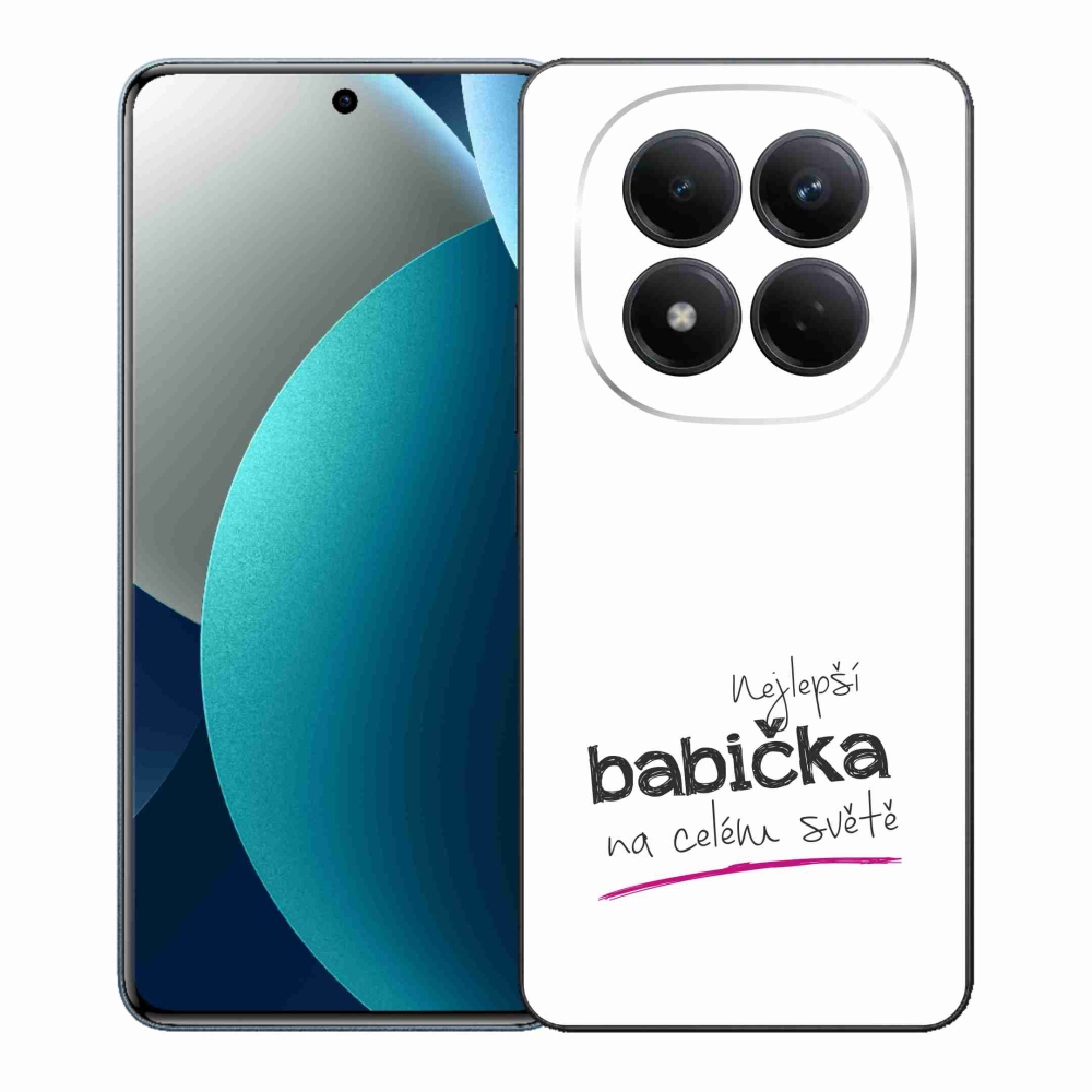 Gelový kryt mmCase na Xiaomi Redmi Note 15 Pro - nejlepší babička 4 bílé pozadí