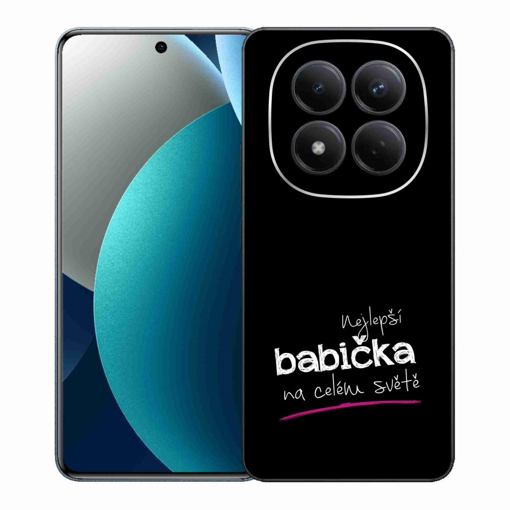 Gelový kryt mmCase na Xiaomi Redmi Note 15 Pro - nejlepší babička 4 černé pozadí