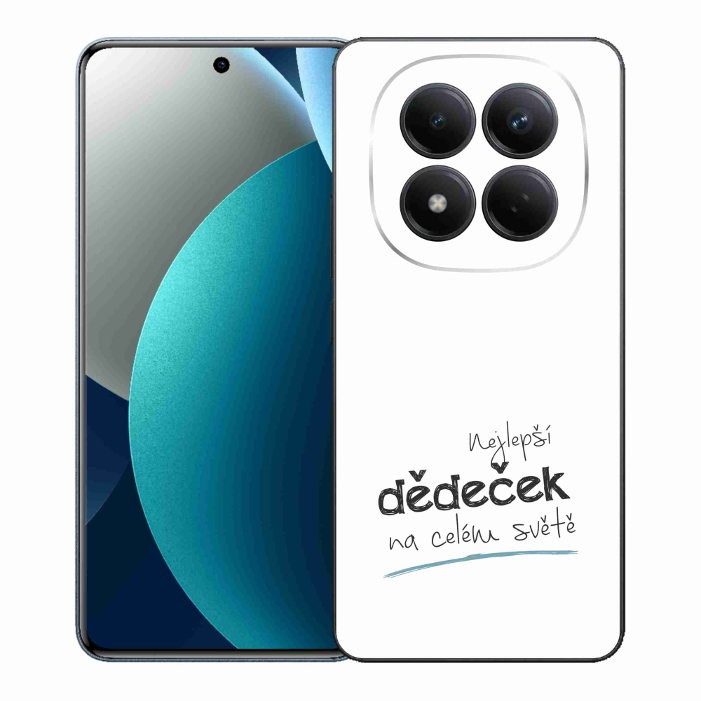 Gelový kryt mmCase na Xiaomi Redmi Note 15 Pro - nejlepší dědeček 3 bílé pozadí