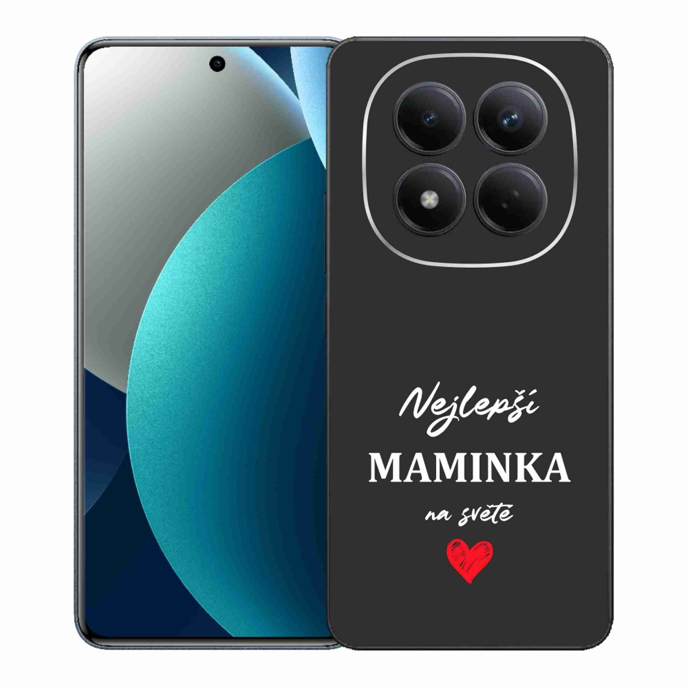 Gelový kryt mmCase na Xiaomi Redmi Note 15 Pro - nejlepší maminka 1 černé pozadí