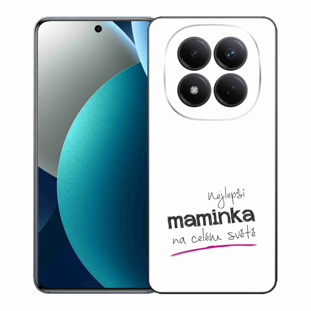 Gelový kryt mmCase na Xiaomi Redmi Note 15 Pro - nejlepší maminka 4 bílé pozadí