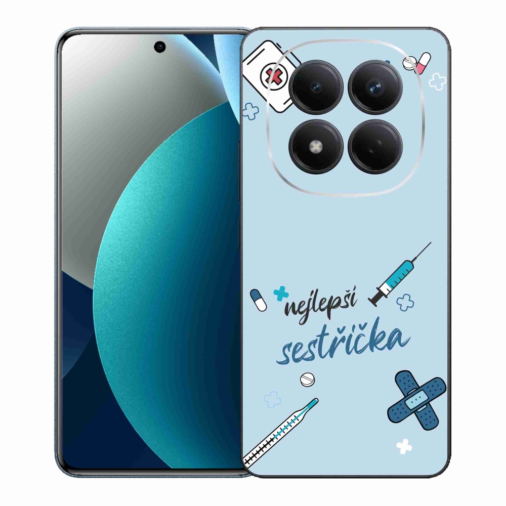 Gelový kryt mmCase na Xiaomi Redmi Note 15 Pro - nejlepší sestřička modré pozadí