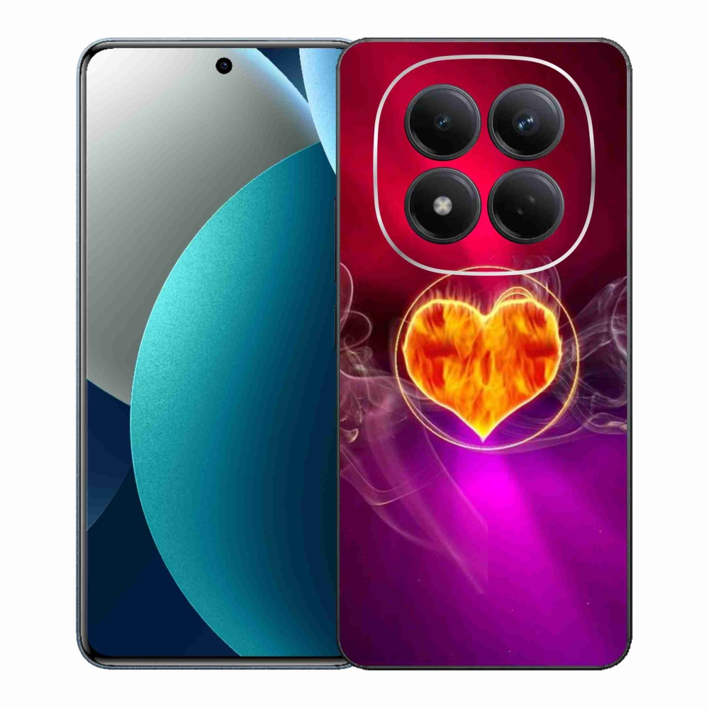 Gelový kryt mmCase na Xiaomi Redmi Note 15 Pro - ohnivé srdce