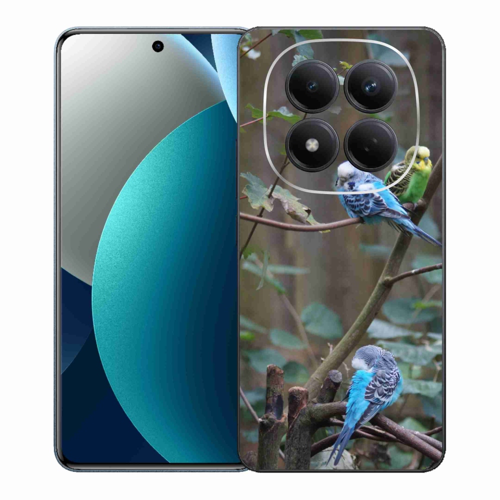 Gelový kryt mmCase na Xiaomi Redmi Note 15 Pro - papoušci na větvi