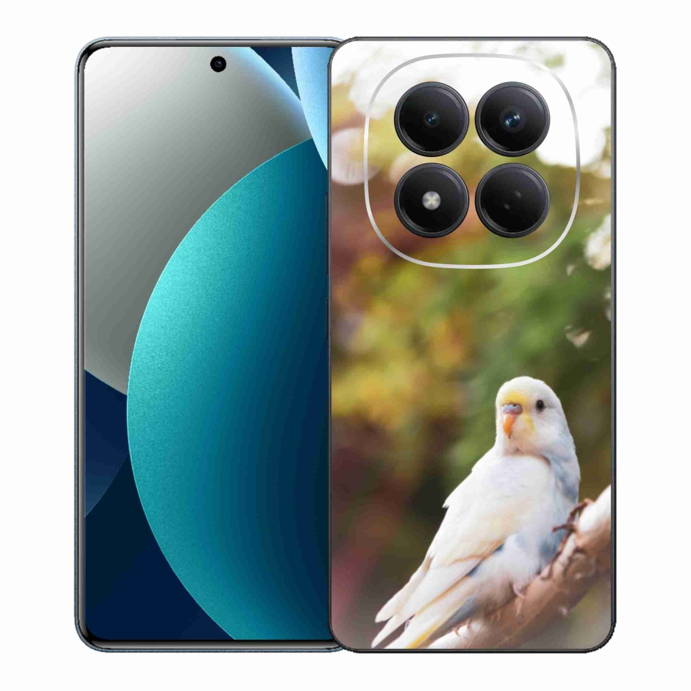 Gelový kryt mmCase na Xiaomi Redmi Note 15 Pro - papoušek andulka bílá