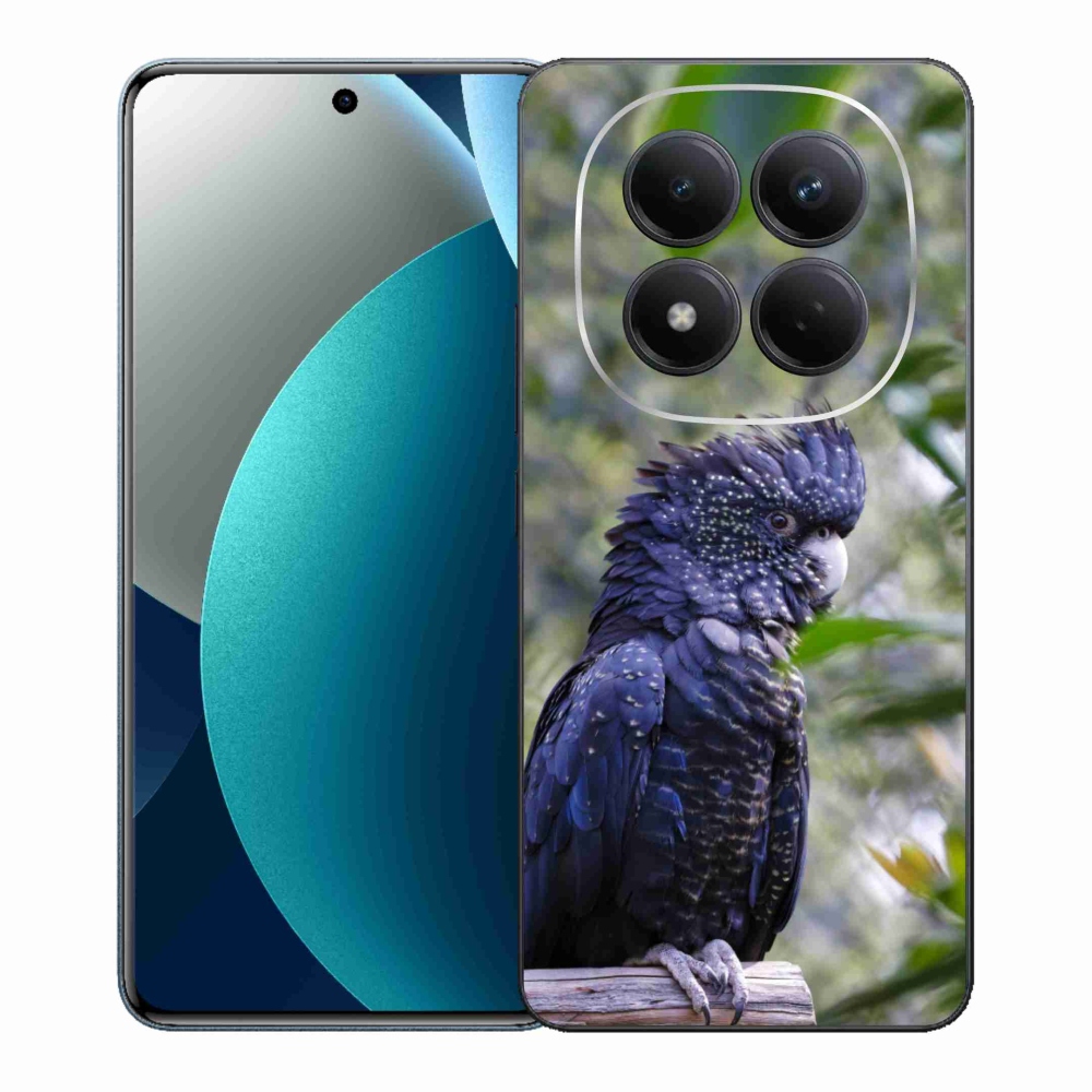 Gelový kryt mmCase na Xiaomi Redmi Note 15 Pro - papoušek kakadu černý