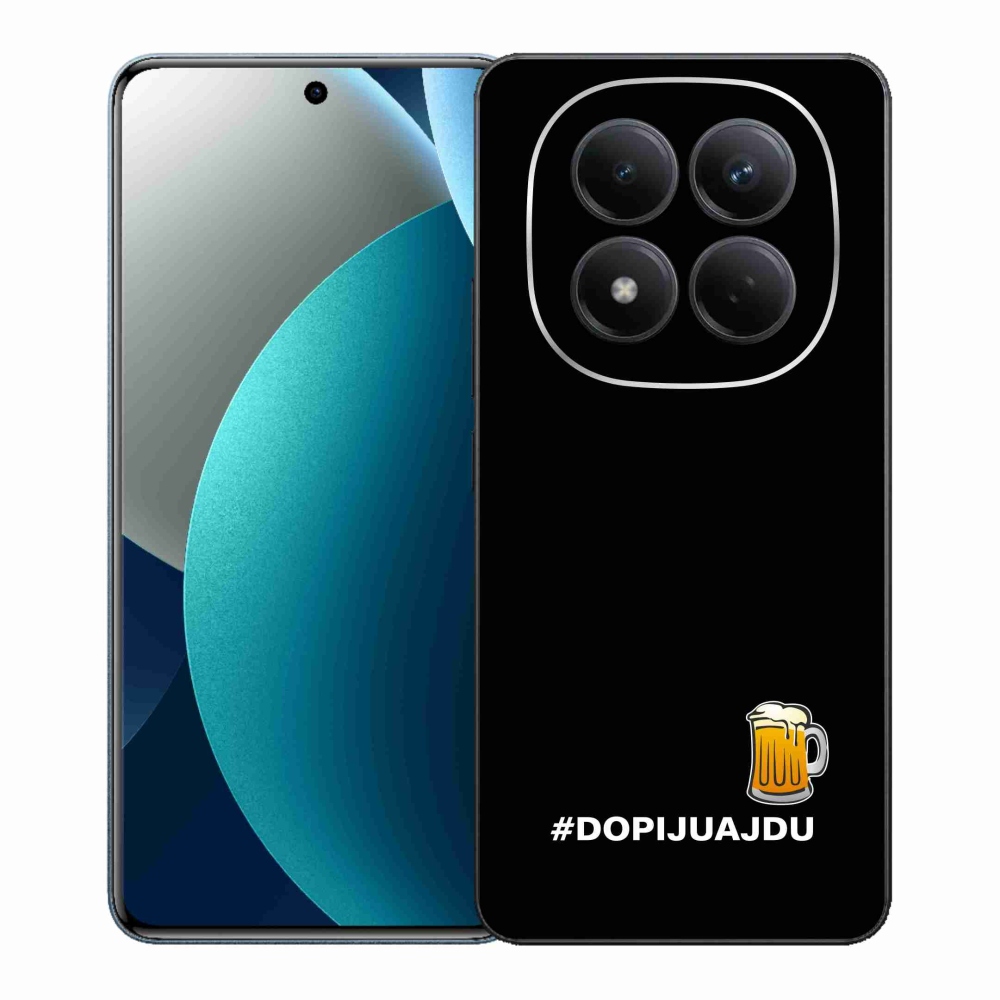 Gelový kryt mmCase na Xiaomi Redmi Note 15 Pro - pivní motiv 1 černé pozadí