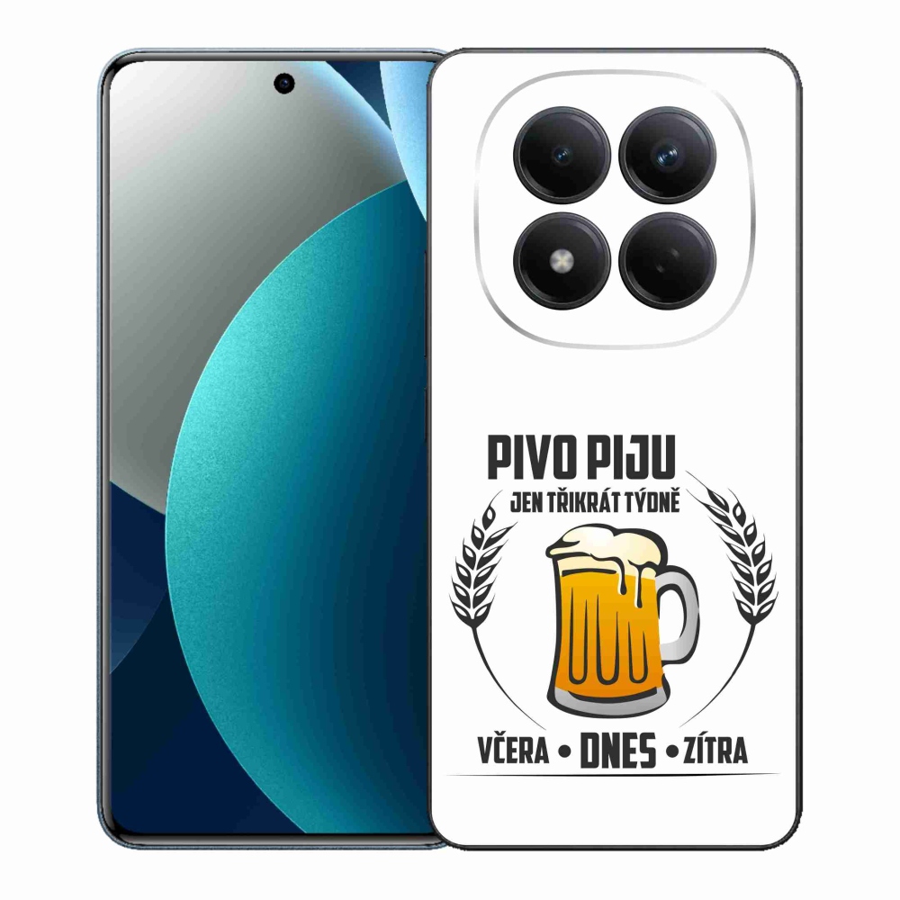 Gelový kryt mmCase na Xiaomi Redmi Note 15 Pro - pivní motiv bílé pozadí