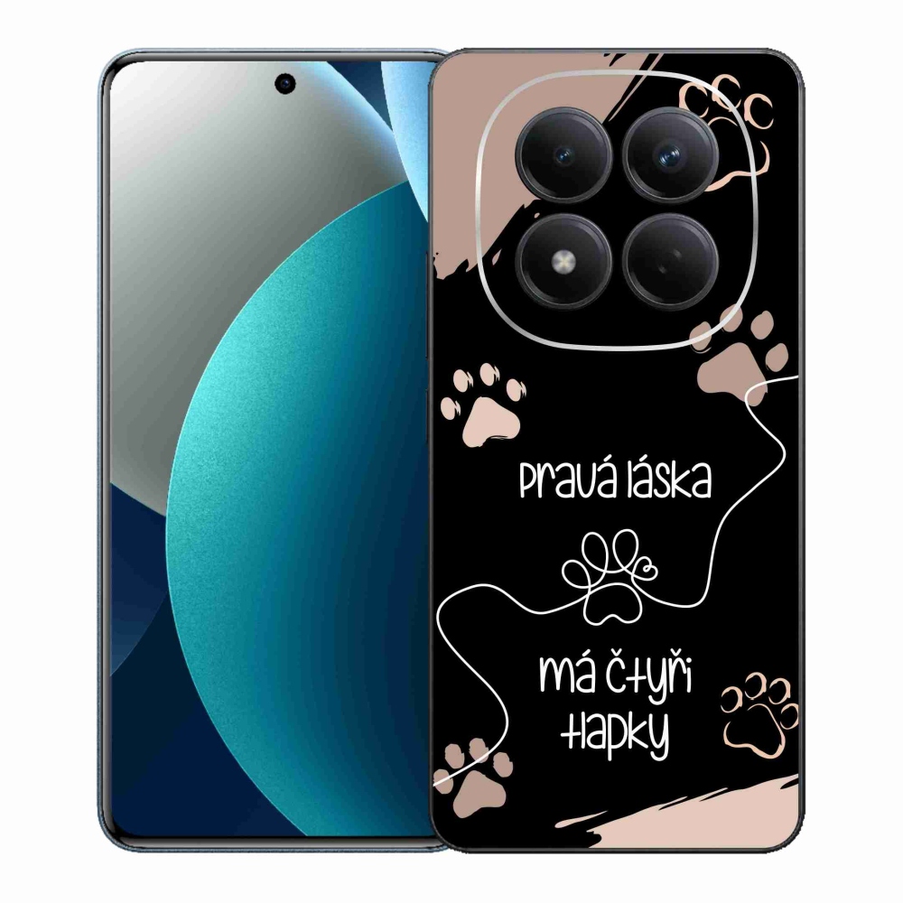 Gelový kryt mmCase na Xiaomi Redmi Note 15 Pro - psí motiv 1 černé pozadí