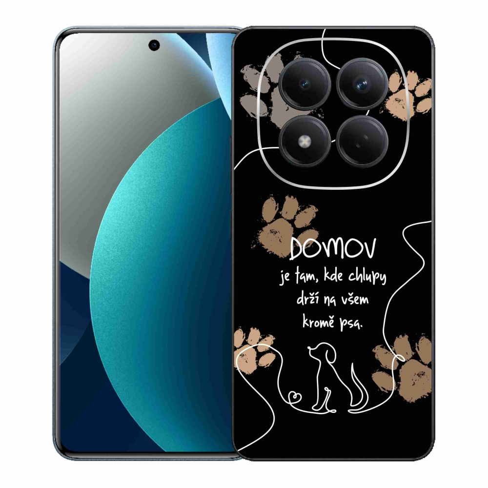 Gelový kryt mmCase na Xiaomi Redmi Note 15 Pro - psí motiv černé pozadí