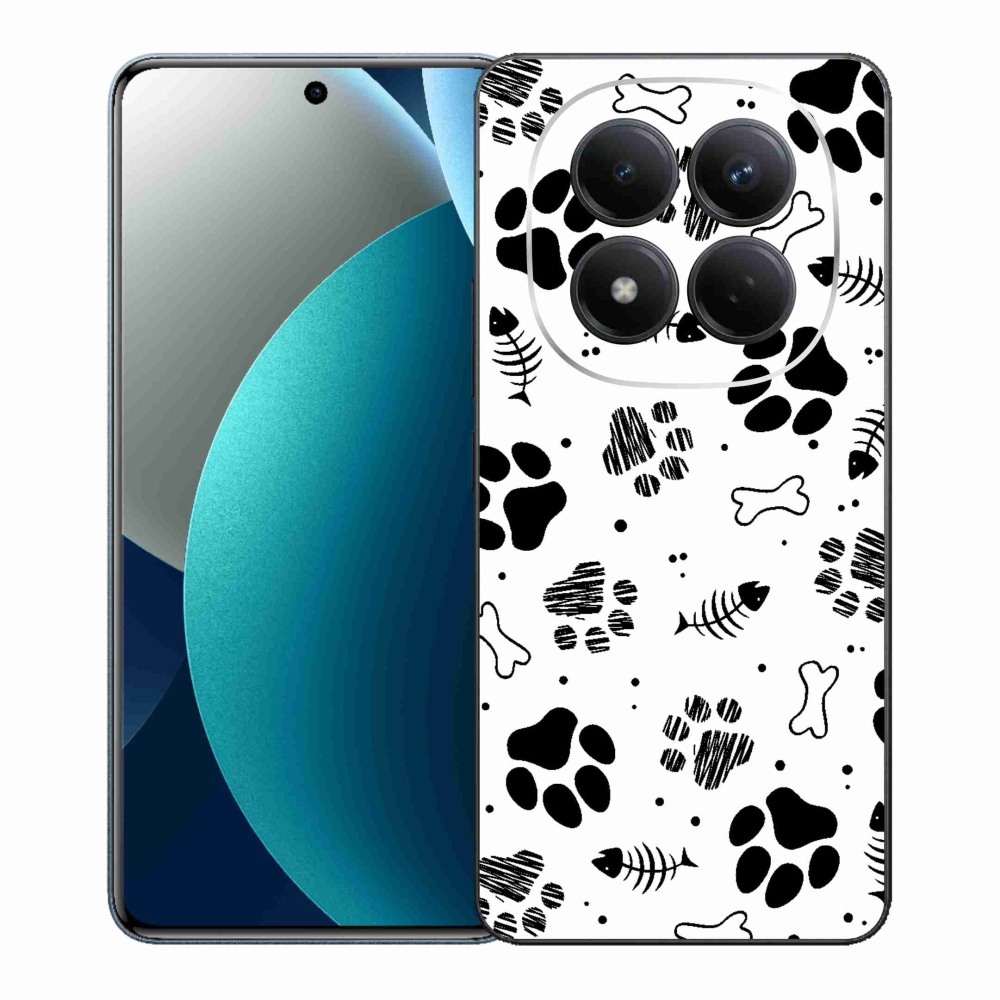 Gelový kryt mmCase na Xiaomi Redmi Note 15 Pro - psí tlapky 1