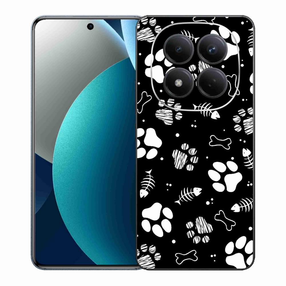 Gelový kryt mmCase na Xiaomi Redmi Note 15 Pro - psí tlapky