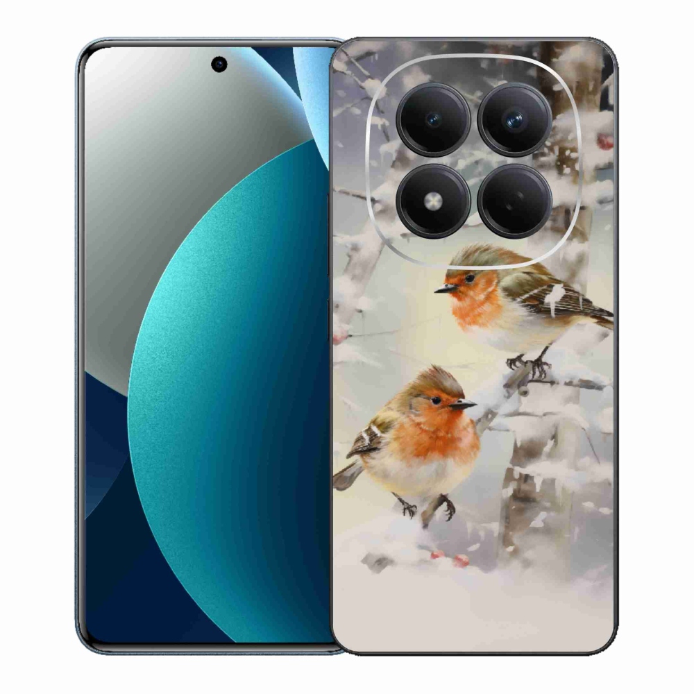 Gelový kryt mmCase na Xiaomi Redmi Note 15 Pro - ptáčci v zimě