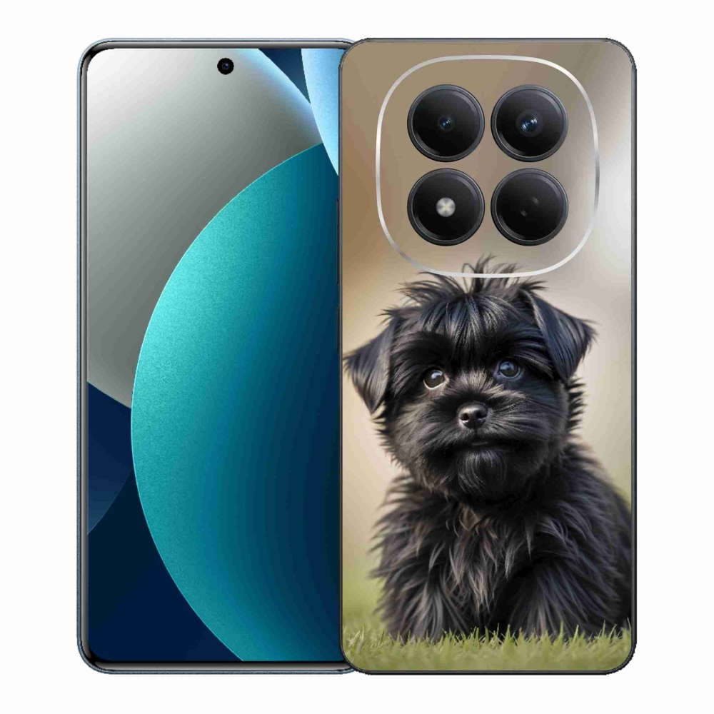 Gelový kryt mmCase na Xiaomi Redmi Note 15 Pro - roztomilý černý pejsek