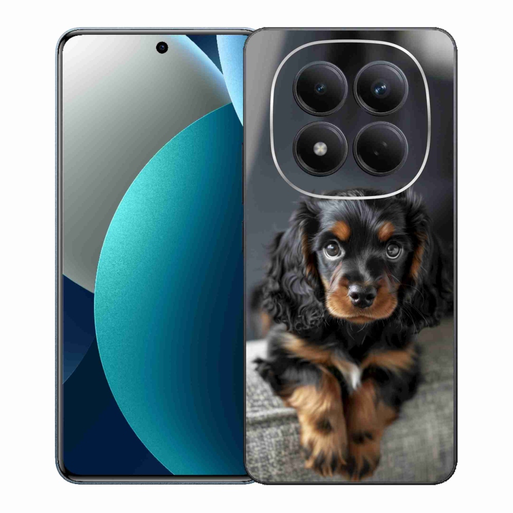 Gelový kryt mmCase na Xiaomi Redmi Note 15 Pro - roztomilý dlouhosrstý jezevčík