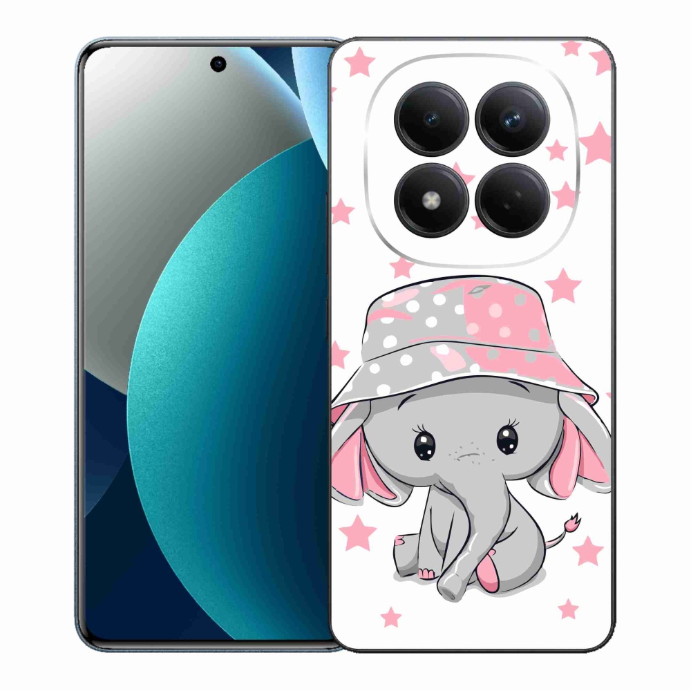 Gelový kryt mmCase na Xiaomi Redmi Note 15 Pro - růžový slon