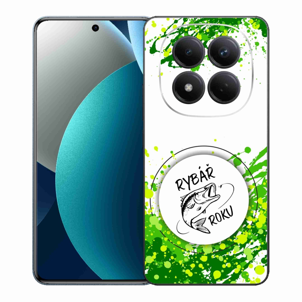 Gelový kryt mmCase na Xiaomi Redmi Note 15 Pro - rybář roku bílé pozadí