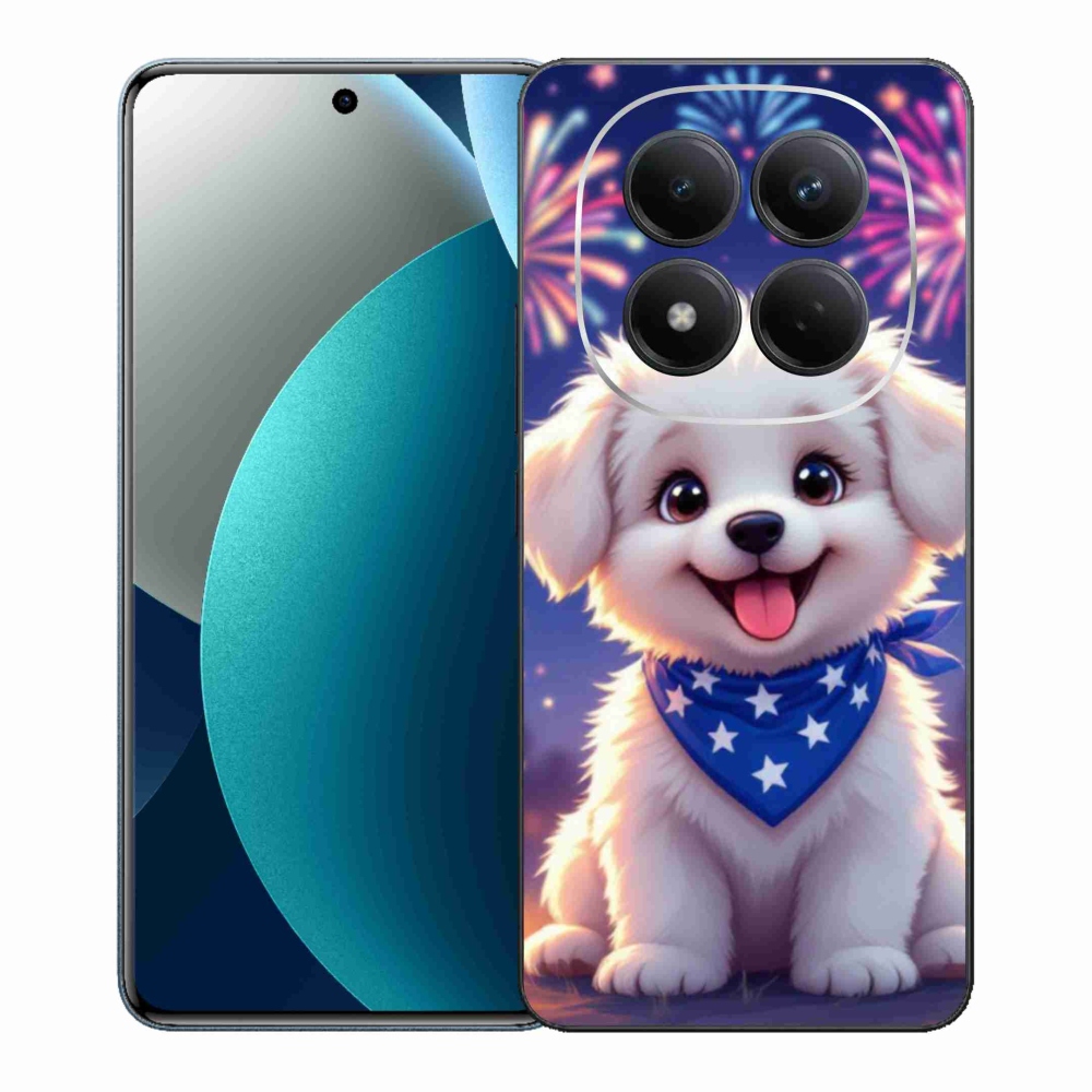 Gelový kryt mmCase na Xiaomi Redmi Note 15 Pro - slavnostní štěně