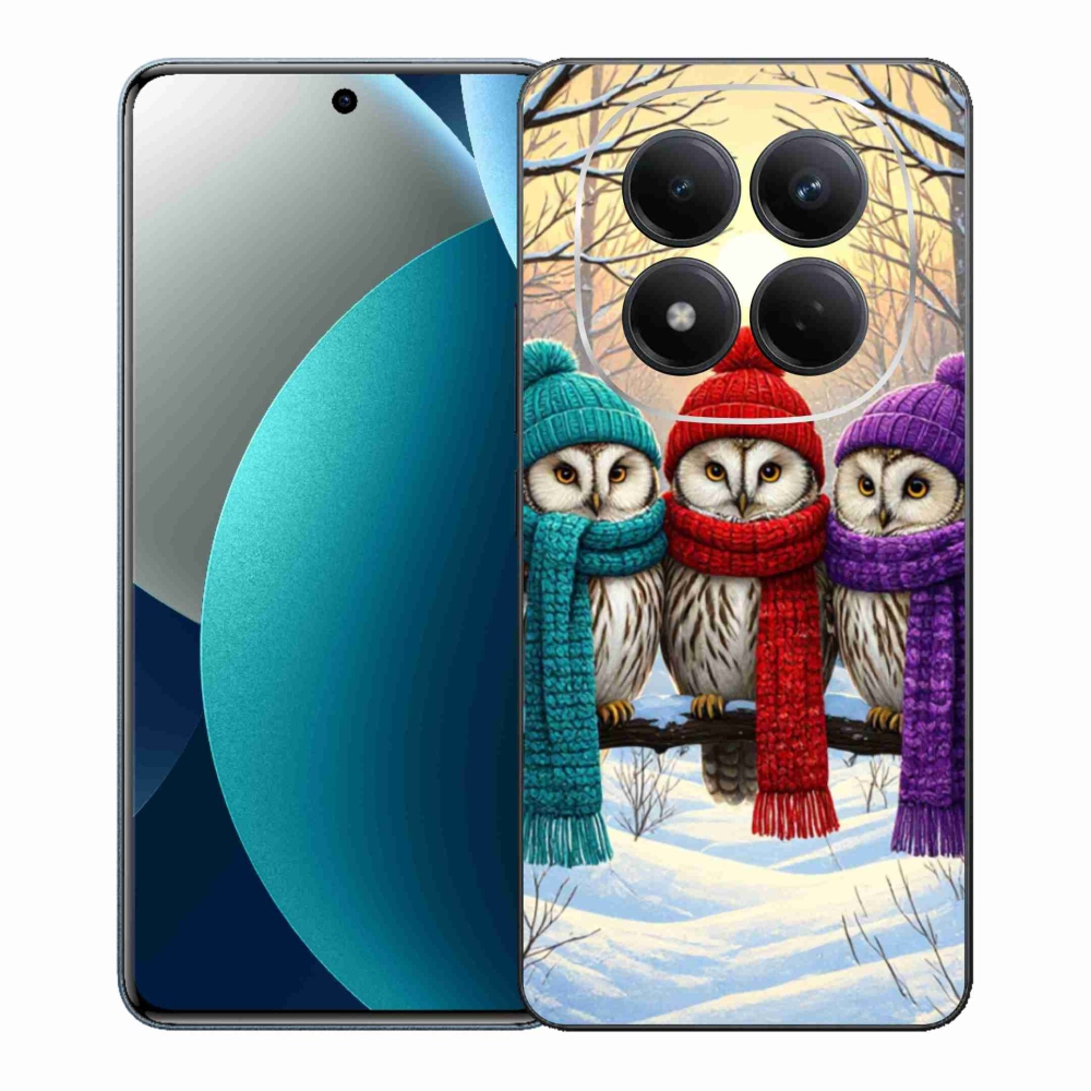 Gelový kryt mmCase na Xiaomi Redmi Note 15 Pro - soví přátelé