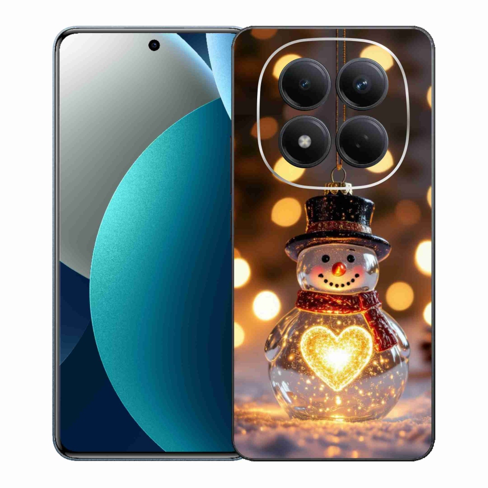 Gelový kryt mmCase na Xiaomi Redmi Note 15 Pro - svítící vánoční sněhulák