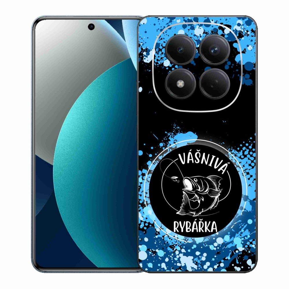 Gelový kryt mmCase na Xiaomi Redmi Note 15 Pro - vášnivá rybářka černé pozadí