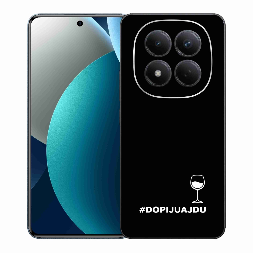 Gelový kryt mmCase na Xiaomi Redmi Note 15 Pro - vinný motiv černé pozadí