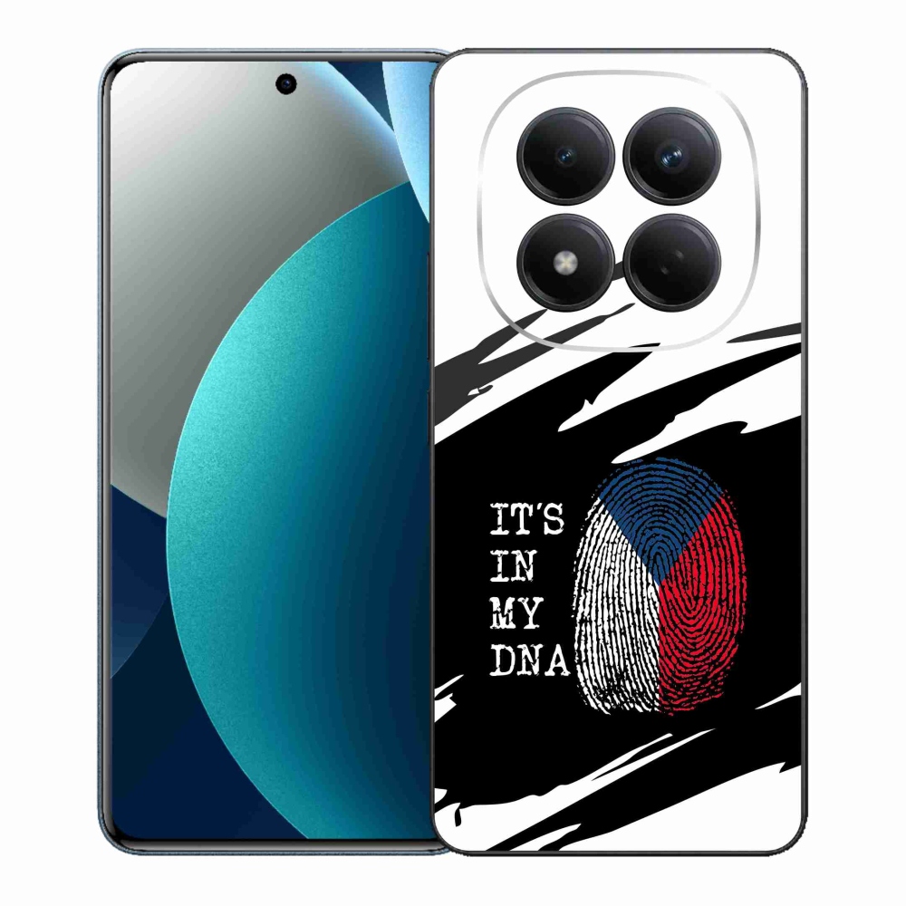 Gelový kryt mmCase na Xiaomi Redmi Note 15 Pro - vlajka otisk prstu černobílé pozadí