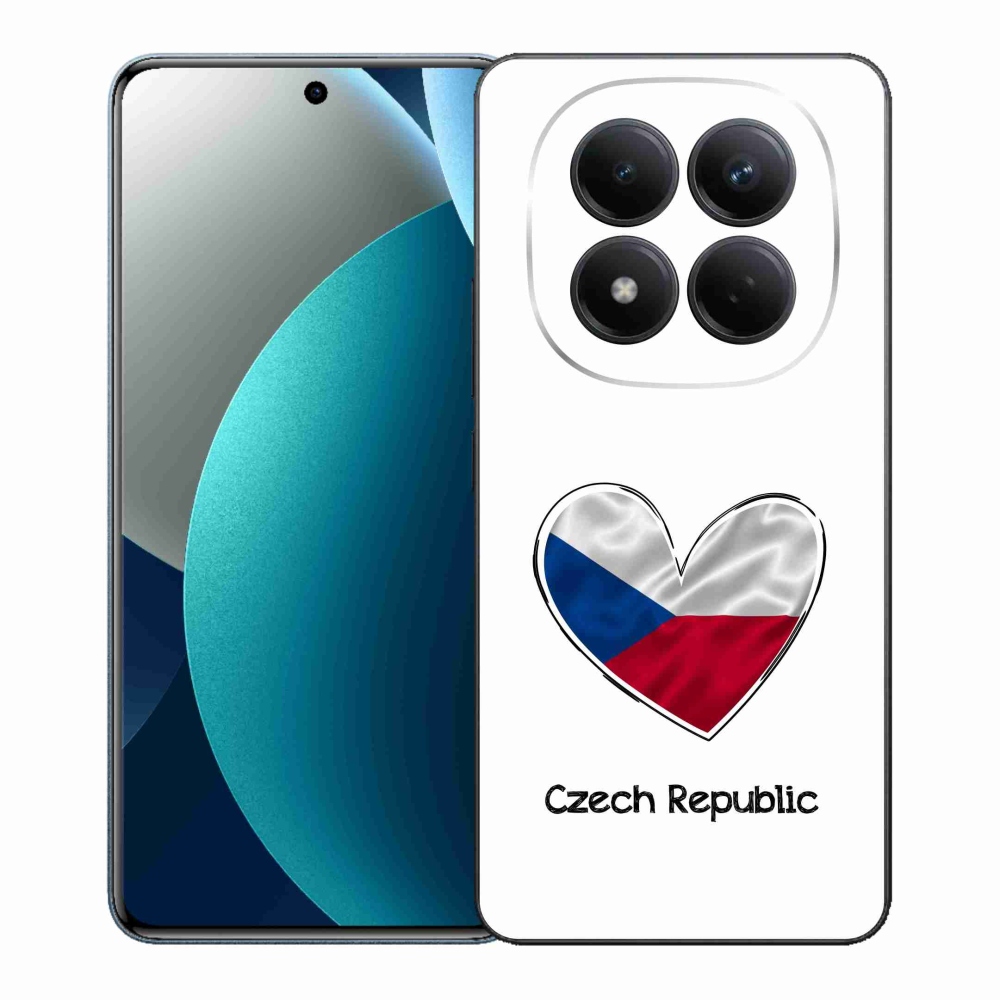 Gelový kryt mmCase na Xiaomi Redmi Note 15 Pro - vlajka srdce bílé pozadí