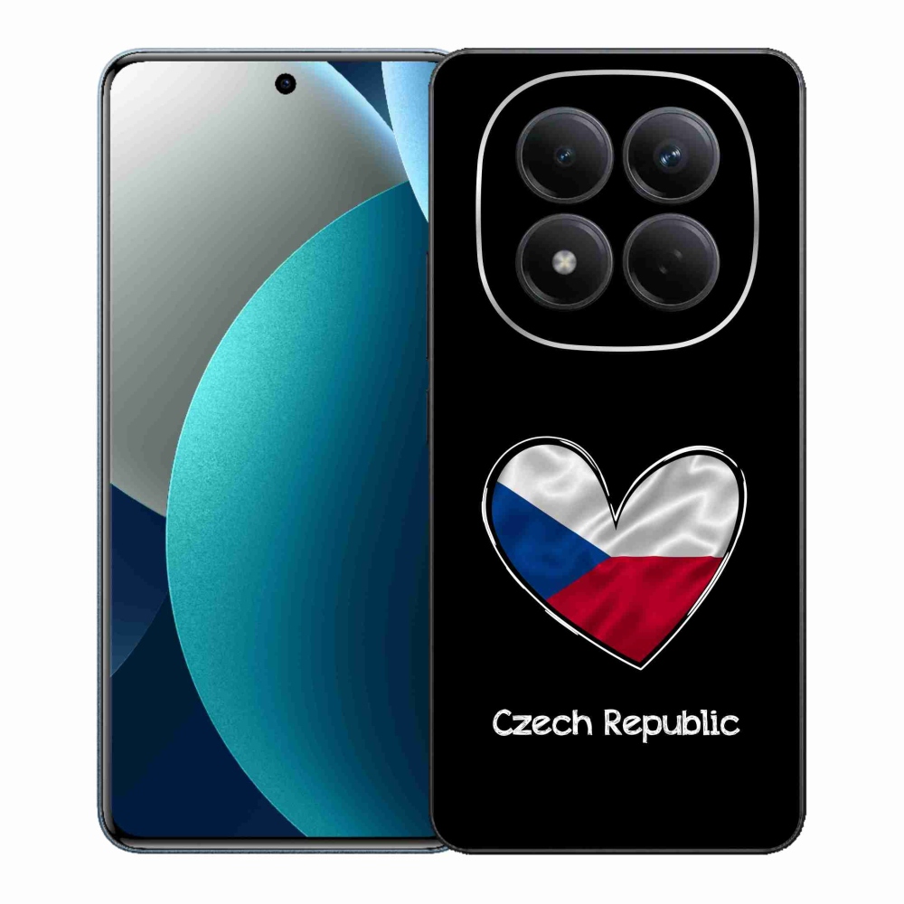 Gelový kryt mmCase na Xiaomi Redmi Note 15 Pro - vlajka srdce černé pozadí