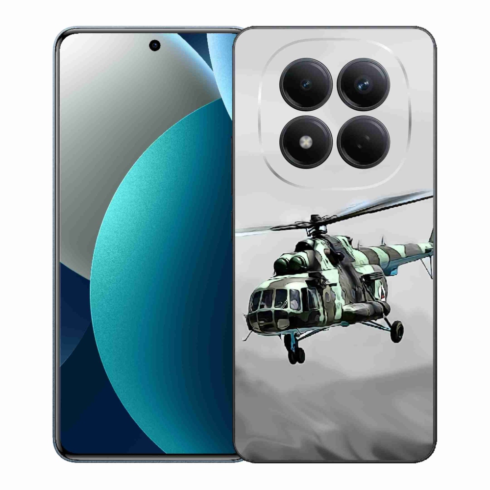 Gelový kryt mmCase na Xiaomi Redmi Note 15 Pro - vojenský vrtulník