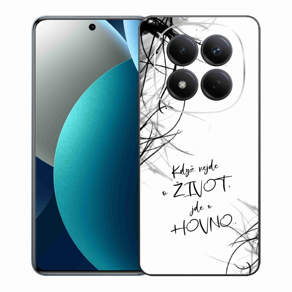 Gelový kryt mmCase na Xiaomi Redmi Note 15 Pro - vtipný text 16 bílé pozadí