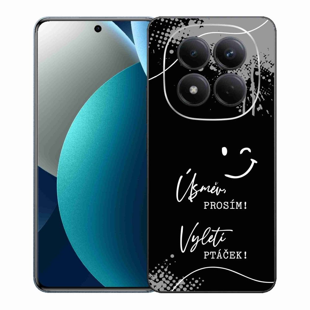Gelový kryt mmCase na Xiaomi Redmi Note 15 Pro - vtipný text 4 černé pozadí