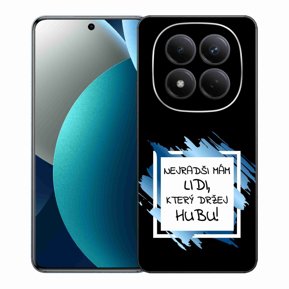 Gelový kryt mmCase na Xiaomi Redmi Note 15 Pro - vtipný text 7 bíločerné pozadí