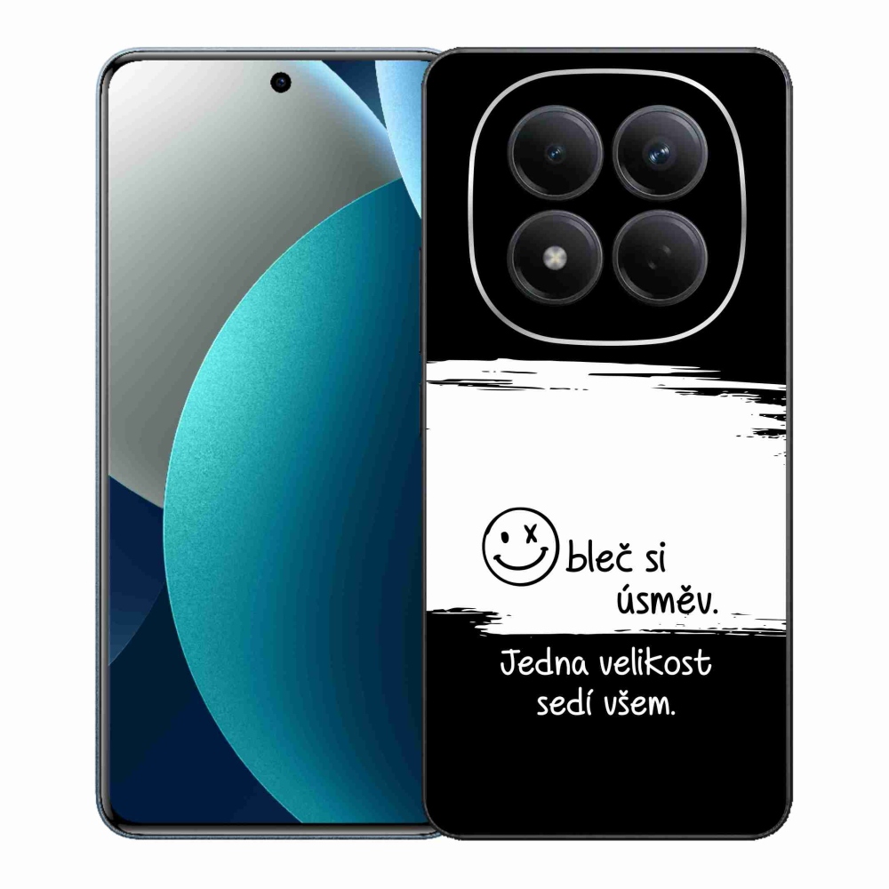 Gelový kryt mmCase na Xiaomi Redmi Note 15 Pro - vtipný text 8 bíločerné pozadí