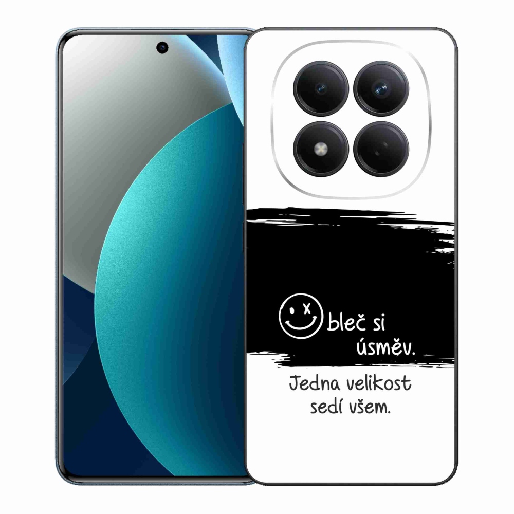 Gelový kryt mmCase na Xiaomi Redmi Note 15 Pro - vtipný text 8 černobílé pozadí