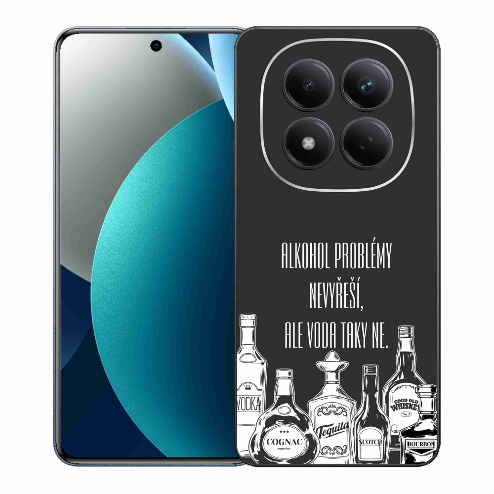 Gelový kryt mmCase na Xiaomi Redmi Note 15 Pro - vtipný text černé pozadí